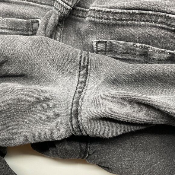 Ava & Viv Women's Mid Rise Skinny Jeans Crop Fringe Hem Size 20 Black - Picture 10 of 12